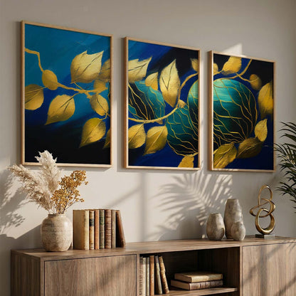 Painting for Wall Decoration - Modern Art Wall Decor Framed Painting for Living Room Bedroom - Framed Wall Posters/Paintings with Frame Set of 3 (Art 2, 10x13 inch)