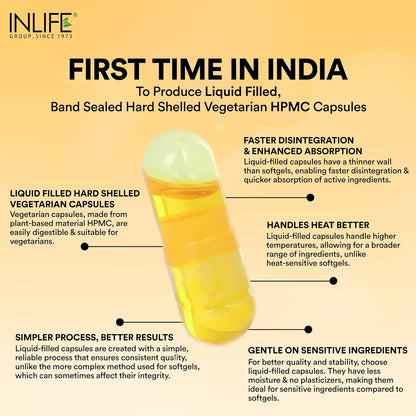 INLIFE Turmeric Oil Ginger Oil Garlic Oil Capsule, Faster Absorption than Extract, Immunity support, Heart Health Supplement for Adults Men & Women – 60 Liquid Filled Vegetarian Capsules (Pack of 1)