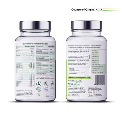 Zephivo HEALTH VEDA ORGANICS PRIVATE LIMITED Whole Food Multivitamin With Natural Vitamins & Minerals I 120 Veg Tablets I Best For Energy, Brain, Heart & Eye Health I For Both Men & Women