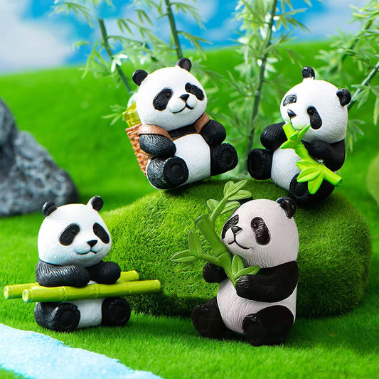 Panda Miniature Figurines - Decorative Showpiece, Gift for Him/Her, Diwali Deepwali New Year Home Decor, Bedroom, Living Room, Office, Table, Car Dashboard (Style-B)