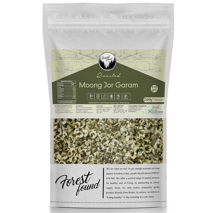 Forest Found Roasted Moong Jor Garam | Vacuum Roasted Green Mung Snack | Roasted & Not Fried | Rich in Protein & Fiber | 100% Natural Gujarat Moong Snack