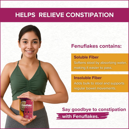 Fenuflakes 300g Fiber supplement | Bloating,acidity,&constipation relief |High Protein|Prebiotic fiber| low carbs |Aids in managing blood sugar levels |Neutral in taste |Add to any food| 30 servings.