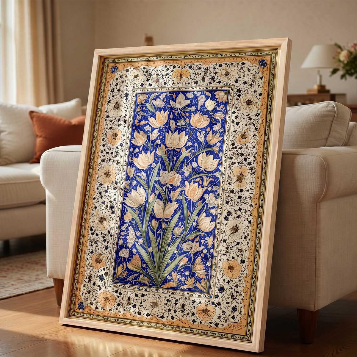 Indian Traditional Madhubani Art Wall Painting Home Decoration With Frame | Engineered Wood | Digital Reprint | For Living Room Bed Room Hotel Wall Decor (14X20 inch)