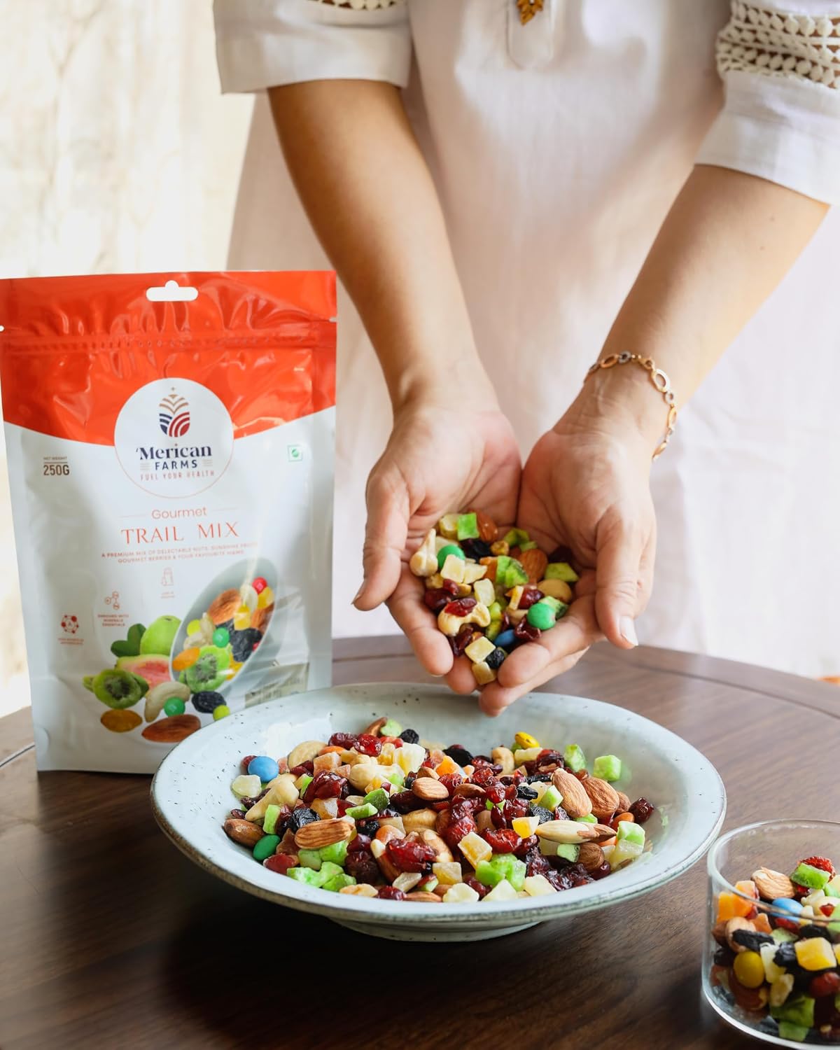 Merican Farms Trail Mix Assorted Mix Dry Fruits Healthy Dry Fruits Mix 250gm (Pack of 1) Healthy Anytime Snacking, Berries,Trail Mixes
