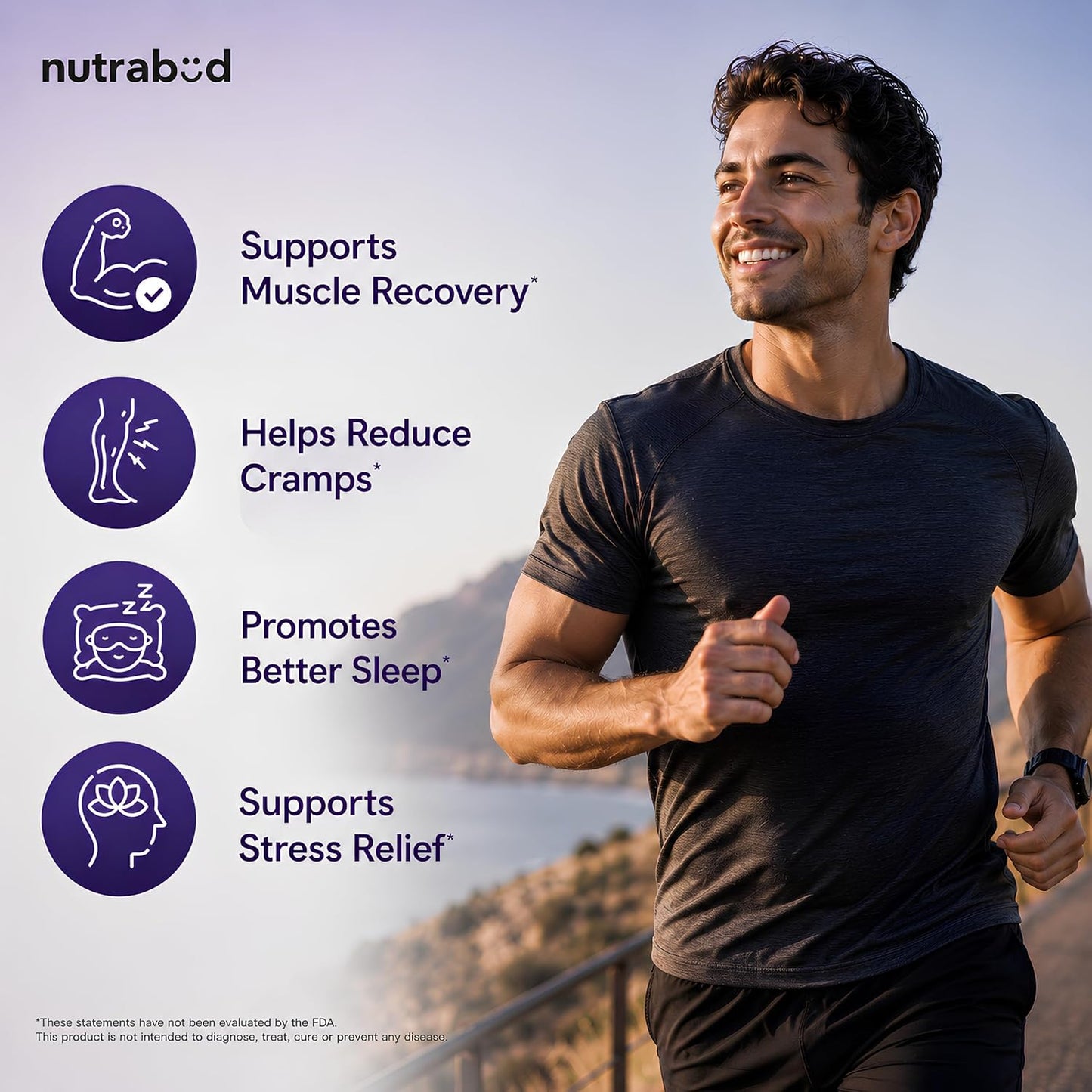 Nutrabud Magnesium Glycinate Supplement - 120 Vegetable Capsules - 550mg for Men, Women | High Absorption Chelated Form for Healthy Muscles, Nerves & Better Sleep (120 Count (Pack of 1))