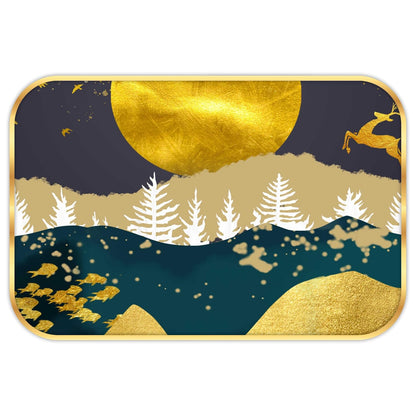 Abstract deer modern art Premium Sparkle Lamination Finished Surface Golden Slim Frame 30 cm x 46 cm Large Size, For Home/Office/Hotel painting MG22