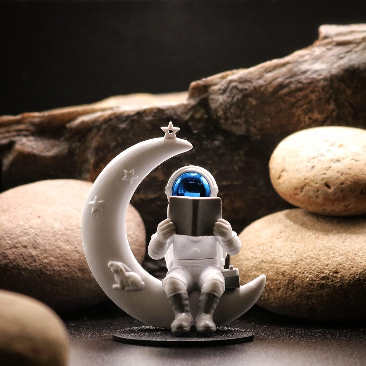 Astronaut Figurine Showpiece for Home Décor, Office Desk, Car Dashboard & Table Decoration | Space Astronaut Statue Collectible Gift for Home, Room & Workspace (Moonstar Blue)
