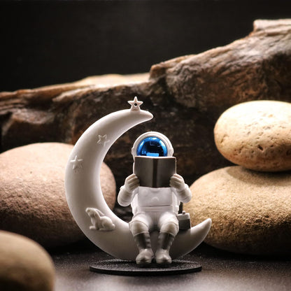 Astronaut Figurine Showpiece for Home Décor, Office Desk, Car Dashboard & Table Decoration | Space Astronaut Statue Collectible Gift for Home, Room & Workspace (Moonstar Blue)