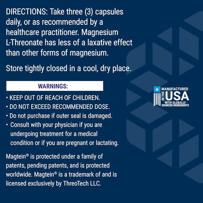 Product label with directions, warnings, and branding on a blue background