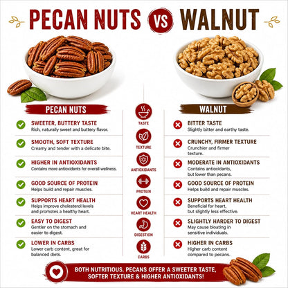 Dry Goods Co. Premium Pecan Nuts | Fresh Crunchy Pecans | Rich Buttery Taste | Healthy Dry Fruit Snack | High Fiber & Nutrient Rich | Ready to Eat Gourmet Nuts