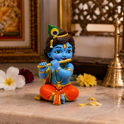 UNOVATE Krishna Idol for Car Dashboard, Krishna Statue, Home Temple, Office