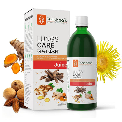 KRISHNA'S HERBAL & AYURVEDA Lungs Care Juice 1000 Ml | Lungs Cleaner For Detoxification And Supports Respiratory System