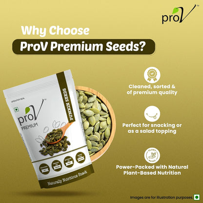 ProV Premium Pumpkin Seeds | 250g | High Protein & Fiber | No Cholesterol, No Added Sugar | Kaddu Beej Snack