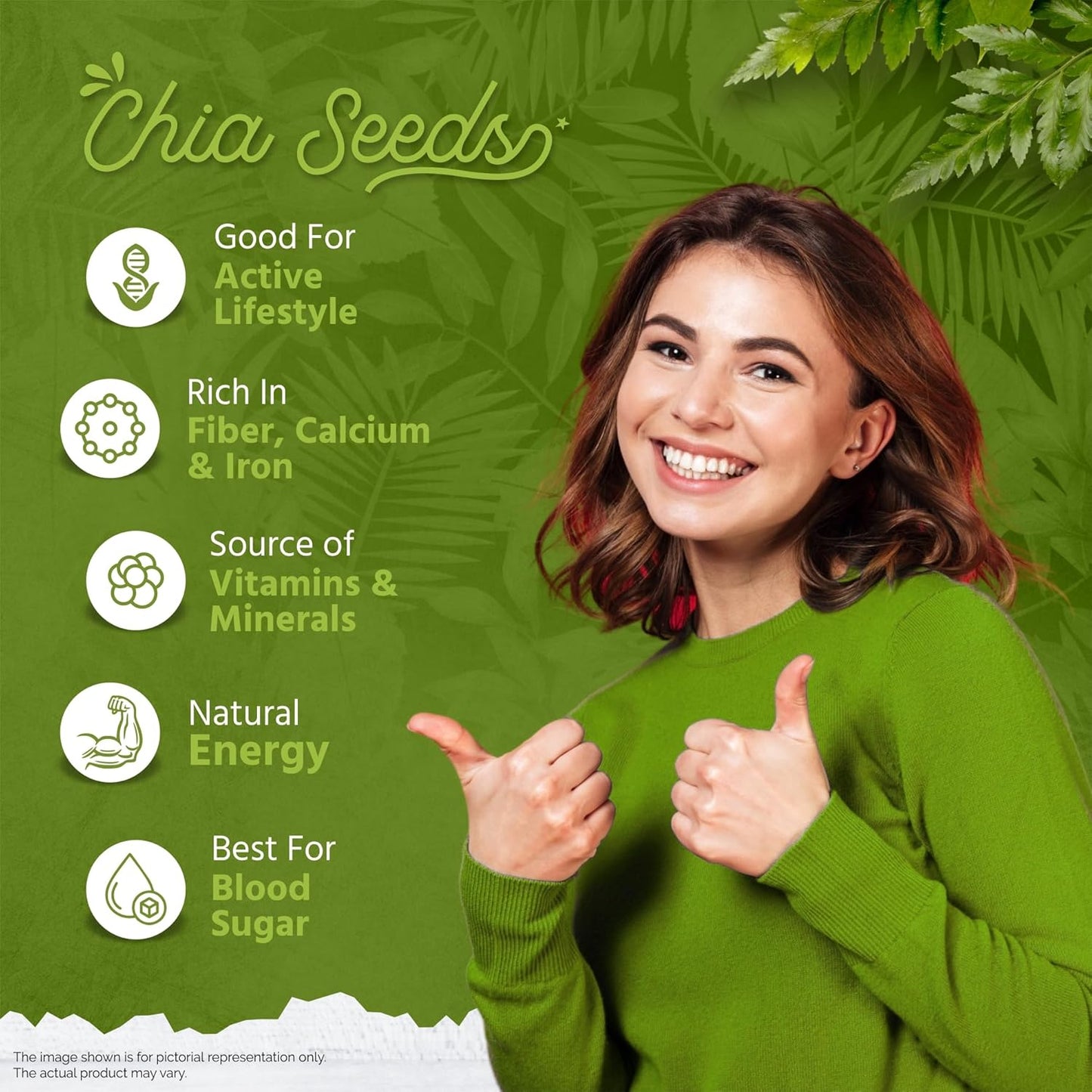 GreenFinity Chia Seeds 750g | Omega-3 clean chia Seeds for Eating | Healthy Snacks |