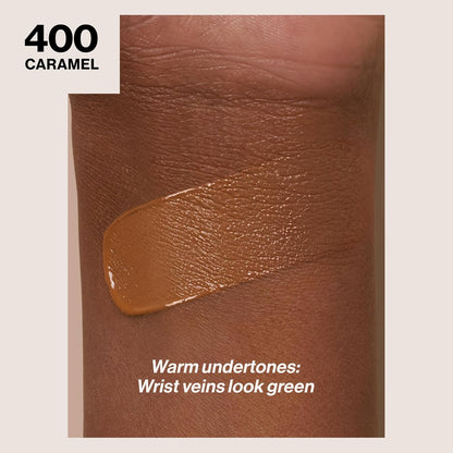 Revlon Liquid Foundation, ColorStay Face Makeup for Combination & Oily Skin, SPF 15, Medium-Full Coverage with Matte Finish, 400 Caramel, 1 Fl Oz