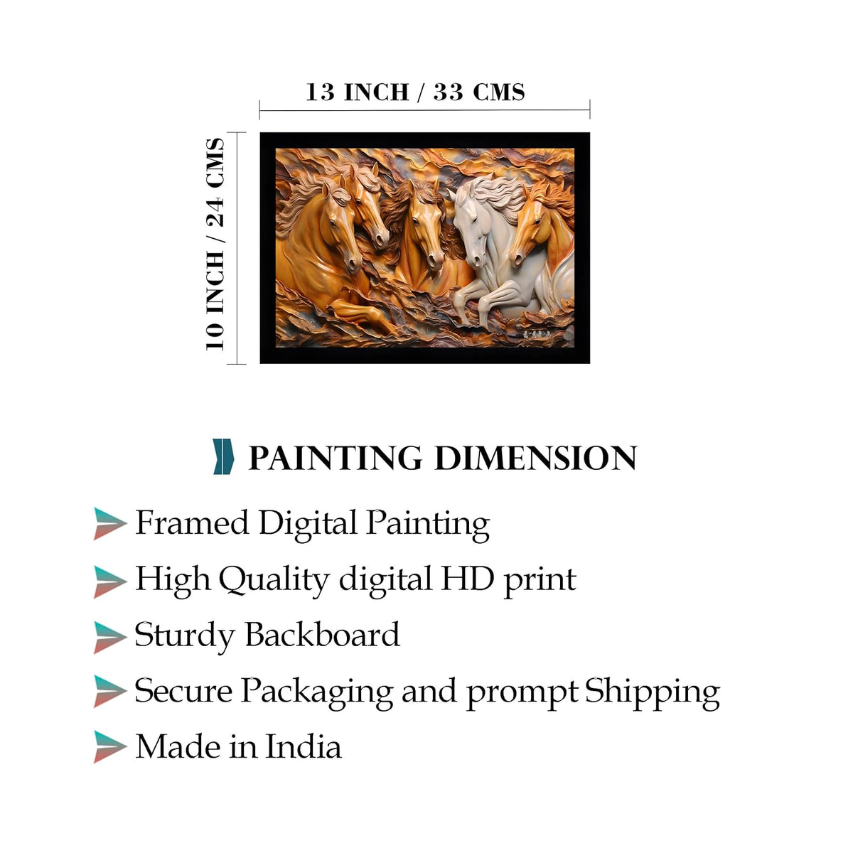 Modern Art Painting With Frame 13 Inches X 10 Inches