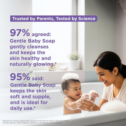 Himalaya Gentle Baby Soap for Newborns | No Post Bath Dryness - 125g | Gentle Cleansing With Phyto-Oil Complex of 100% Natural Oils of Almond & Olive| #1 Doctor Recommended Brand