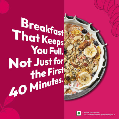 True Elements Fruit & Nut Crunch Muesli 700g | Fruit and Nuts | Cereals for Breakfast | Rich in Fibre | Muesli with Oats and Nuts