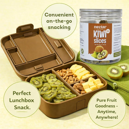 Nectar Superfoods Freeze Dried Kiwi slices- 50 grams Jar-Pack of 1 Nos | 100% Natural & Pure | No Preservatives, No Sugar Added, Vegan | Ideal for Cooking & Seasoning | Made in India