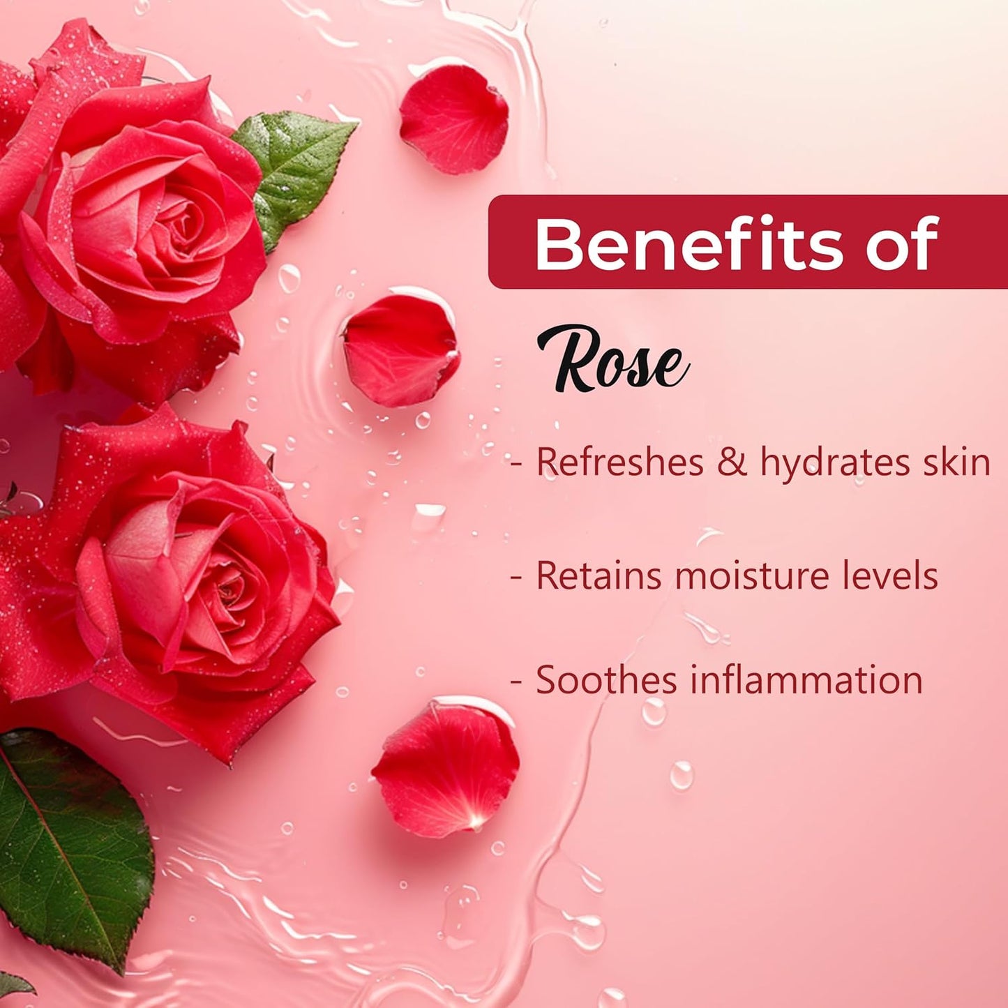 Good Vibes Rose Glow Toner 120 ml, Hydrating Light Weight Anti Ageing Nourishing Moisturizing Brightening Revitalising for All Skin Types, Natural, No Alcohol, Parabens & Sulphates, No Animal Testing