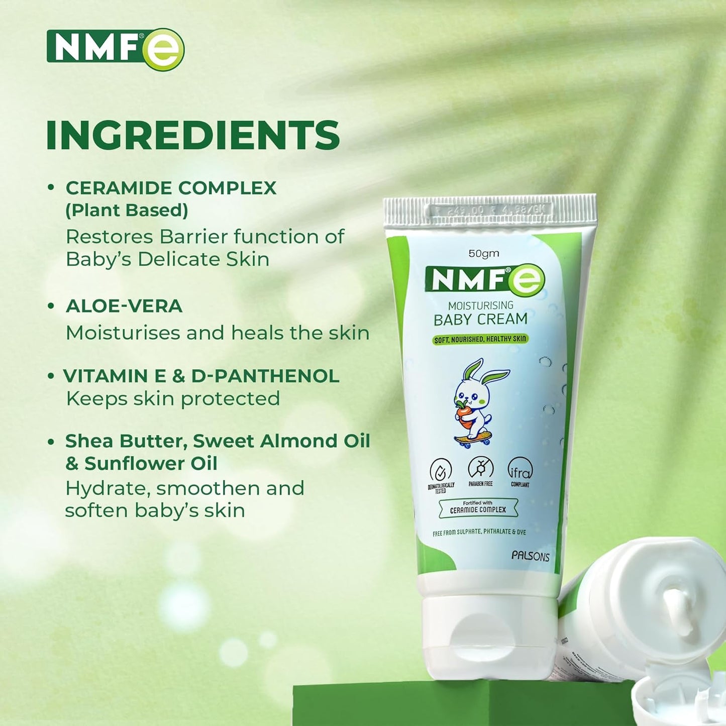 NMFe Baby Cream 50gm for All Skin Types | Vitamin E | Aloe Vera
