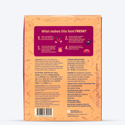 Sara's Wholesome by HUFT Mutton Biryani Dog Food – 300 gm | 100% Human-Grade Ingredients | Nutritionally Balanced Meal | Suitable for All Breeds & Life Stages