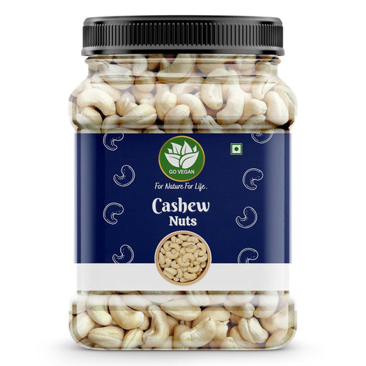 Go Vegan Whole Cashew Nuts W320| 100% Natural Premium Kaju | Nutritious, Delicious & Crunchy Kaju | Rich in Magnesium, Copper & Phosphorus