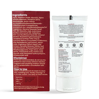 Fresh Dew Dark Spot Corrector Brightening Face Cream With Alpha Arbutin & Niacinamide | Helps Reducing Dark Spots, Sun Spots, Acne Marks | For Men and Women| 30gm