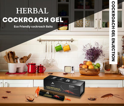 Amish C Herbal Cockroach Gel injection 30grm |10 Minutes Result Guaranty|Removes Entire Cockroach Infestation|Powerful Cockroach Repellent For Home|100% Organic Chemical Free