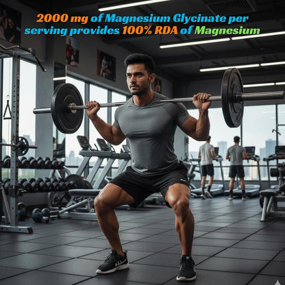 Suplee Magnesium Glycinate Effervescent Tablets 1000mg | 220mg Elemental Mgagnesium per Tablet | Supports Muscle Recovery, Sleep & Heart Health | Zero Added Sugar | 20 Count | Orange Flavour