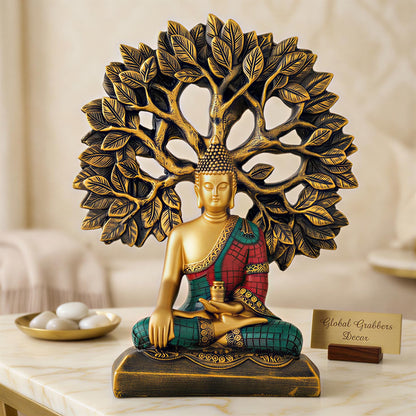 Global Grabbers Buddha Statue Showpiece Idol Home Decor Decoration Items for Living Room and Gifts