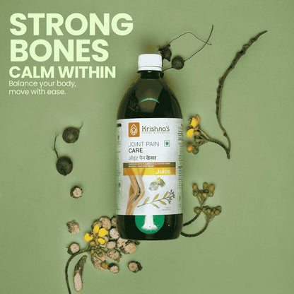 Krishna's Joint Pain Care Juice - 1000 Ml | Natural Pain Reliever |9 Powerful Herbs Like Rasana, Kutaki, Daru Haridra Ashwagandha Strengthens The Muscle