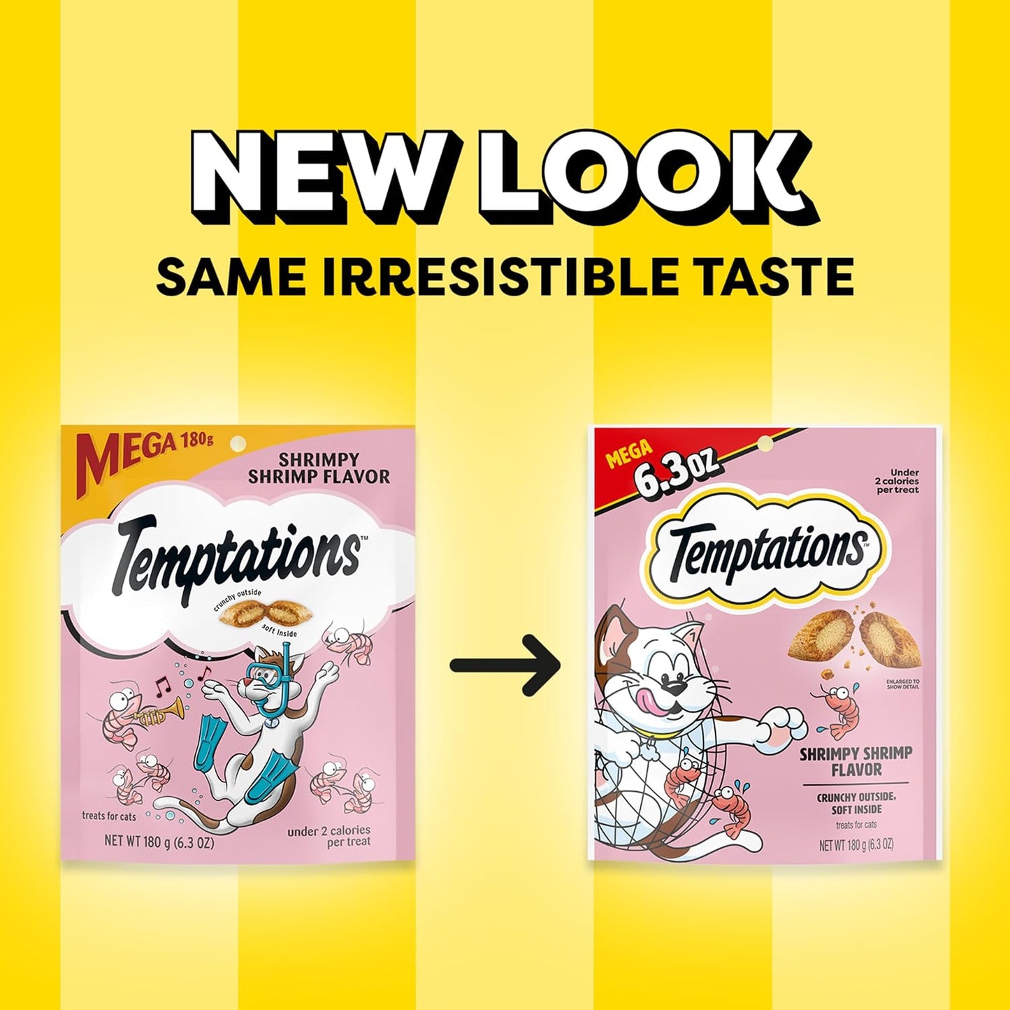 Temptations Shrimp , 6.3 oz./Single Pack , Standard Packaging : TEMPTATIONS Classic Treats for Cats Multi-Packs
