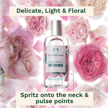 The Body Shop British Rose Eau De Toilette Vegan Perfume 100ml