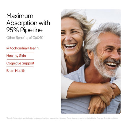 Advertisement for a supplement with a couple laughing, highlighting health benefits.