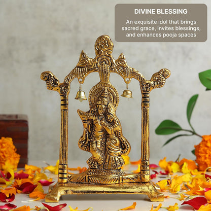 Radha Krishna Idol & Figurine for Home | God Idol for Pooja Room | Krishna Statue, Radha Krishna Murti & Gift Article (L15 x W6 x H18 cm)