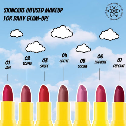 RENEE Everyday Matte Lipstick - Sauce, Lightweight, Intense Color Payoff with Creamy Matte Finish, Enriched with Vitamin C, Hyaluronic acid & SPF 30, Skincare Infused Makeup, 3 Gm