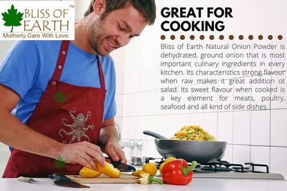 Bliss Of Earth 500Gm Natural White Onion Powder, Dehydrated, Good For Cooking & Hair Growth