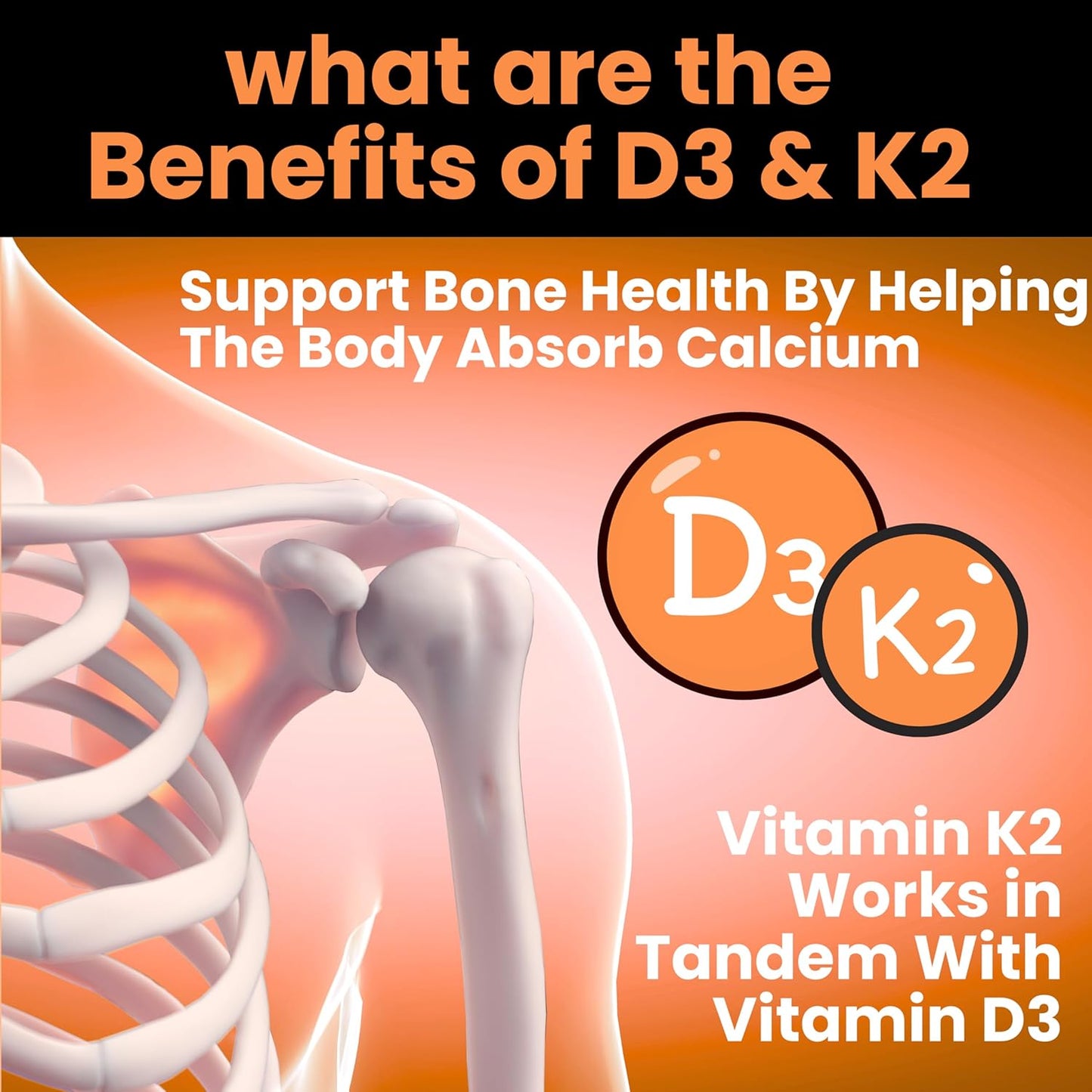Nutrasium Vitamin D3 K2 Supplement | With Added B12 and DHA | Vitamin K2 MK7 To Support Strong Bone, Heart Health & Immunity | Veg D3 - Lichen - 120 Tablets