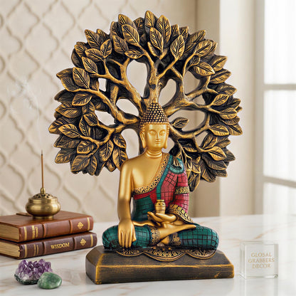 Global Grabbers Buddha Statue Showpiece Idol Home Decor Decoration Items for Living Room and Gifts