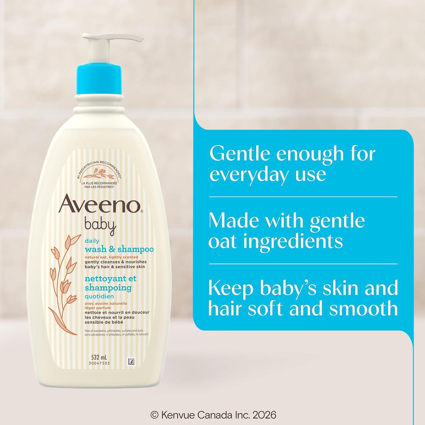 Aveeno Baby Wash & Shampoo 18 Ounce