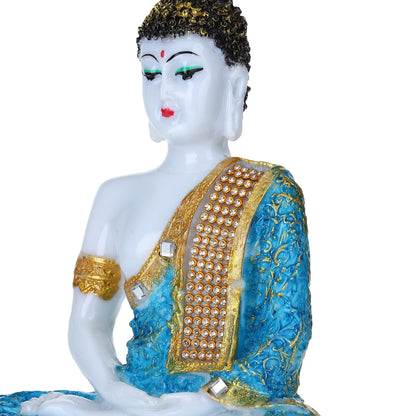 Polyresin Sitting Buddha Idol Handcrafted Statue Showpiece for HomeDecor,Living Room Decoration Gift Items