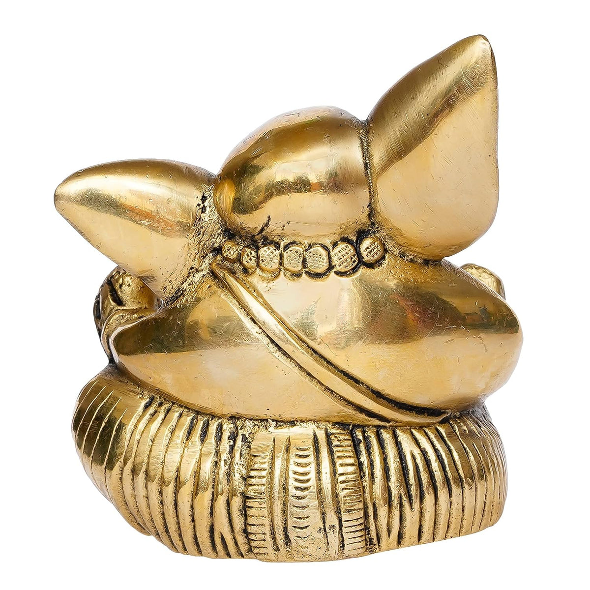 Blessing Lord Ganesha with Modak Brass Handcrafted Idol, Gold, One Size, (BGG542) Visit the eCraftIndia Store