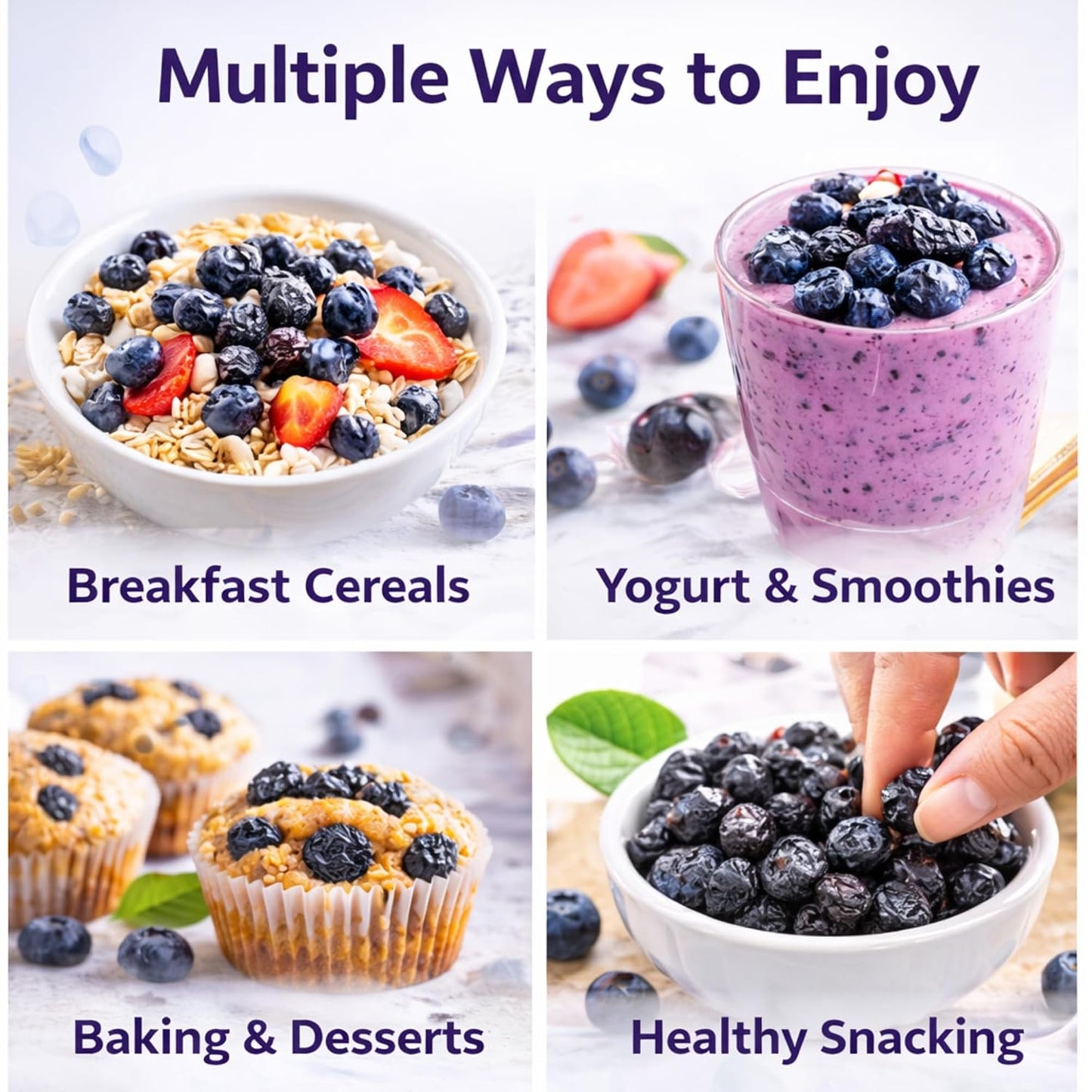 DRY GOODS CO. Dried Blueberries 200g No Added Sugar Premium Berry Snack
