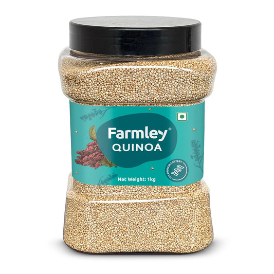 Farmley Natural Quinoa | Gluten Free | Ready To Cook | High Fibre & Protein Content Quinoa Seeds (Pack of 1) (Quinoa Seeds 1kg (Pack of 1))