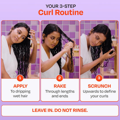 MANETAIN Curl Cream 50ml for Curly & Wavy Hair | Frizz Control, Soft Hold & Moisturizing Styling Cream | Enhances Natural Curls, Reduces Frizz | Sulfate-Free, Paraben-Free, Vegan Hair Care