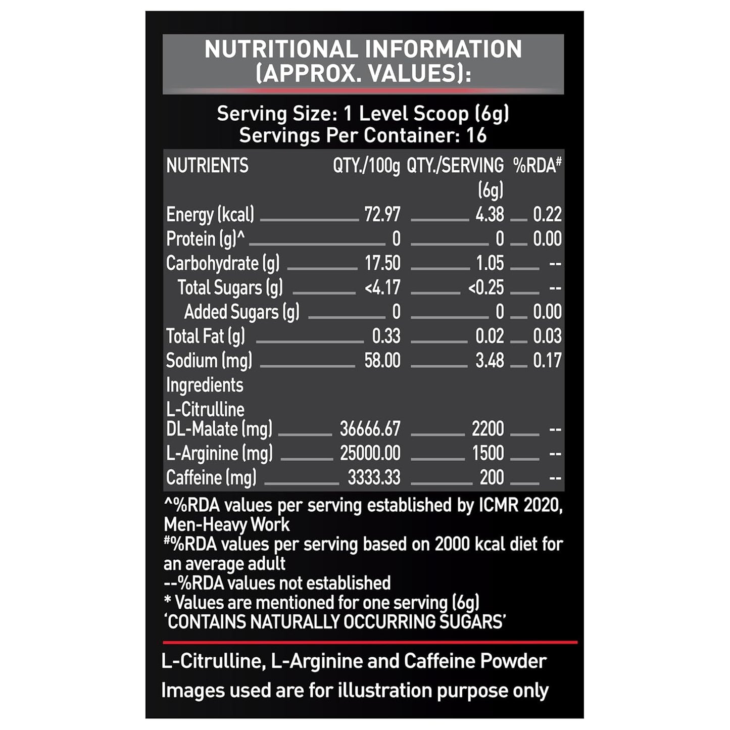 MuscleBlaze Pre Workout 200 (16 servings, 100g) | 200mg Caffeine, 2200mg Citrulline