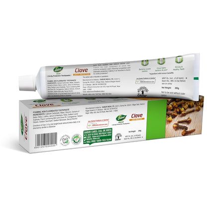 Dabur Herb'l Clove Cavity Protection Toothpaste - 200g | No added Fluoride & Parabens | For Strong & Health Teeth