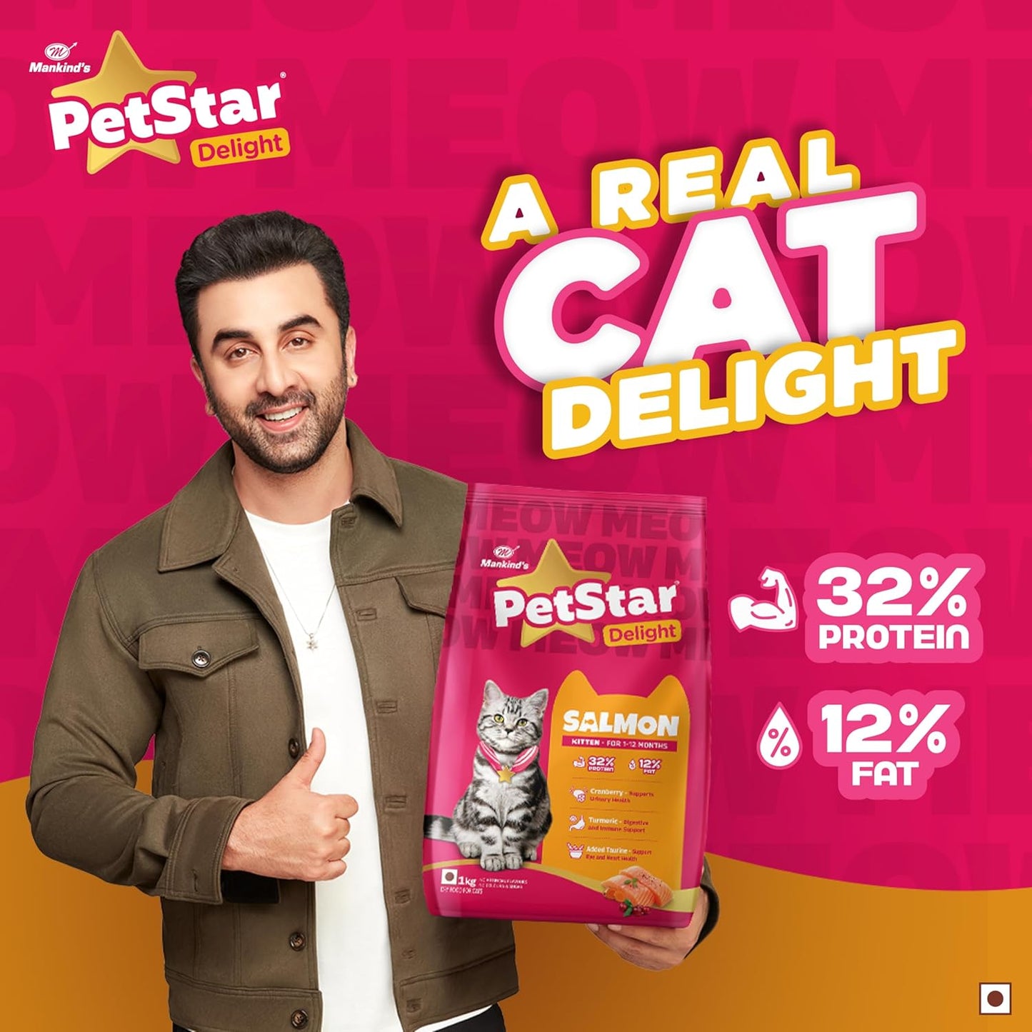 Mankind PetStar Kitten Cat Food – Salmon Flavour (1 Kg) | Complete & Balanced Nutrition for Healthy Growth, Urinary, Immune & Digestive Support