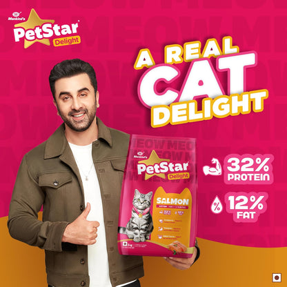 Mankind PetStar Kitten Cat Food – Salmon Flavour (1 Kg) | Complete & Balanced Nutrition for Healthy Growth, Urinary, Immune & Digestive Support